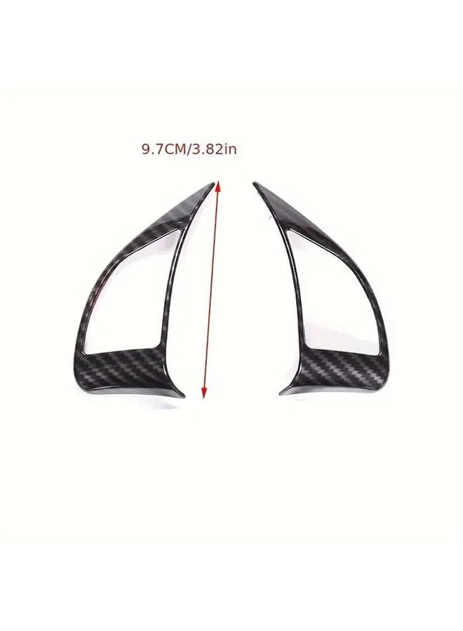 Carbon Fiber Pattern Steering Wheel Button Frame For Fiat 500 2010 2015 Custom Fit Interior Decoration - Image 2